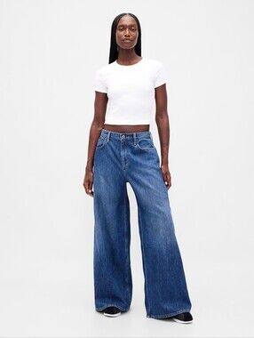 Gap Low Slung Extra Baggy Jeans Medium Indigo NWT